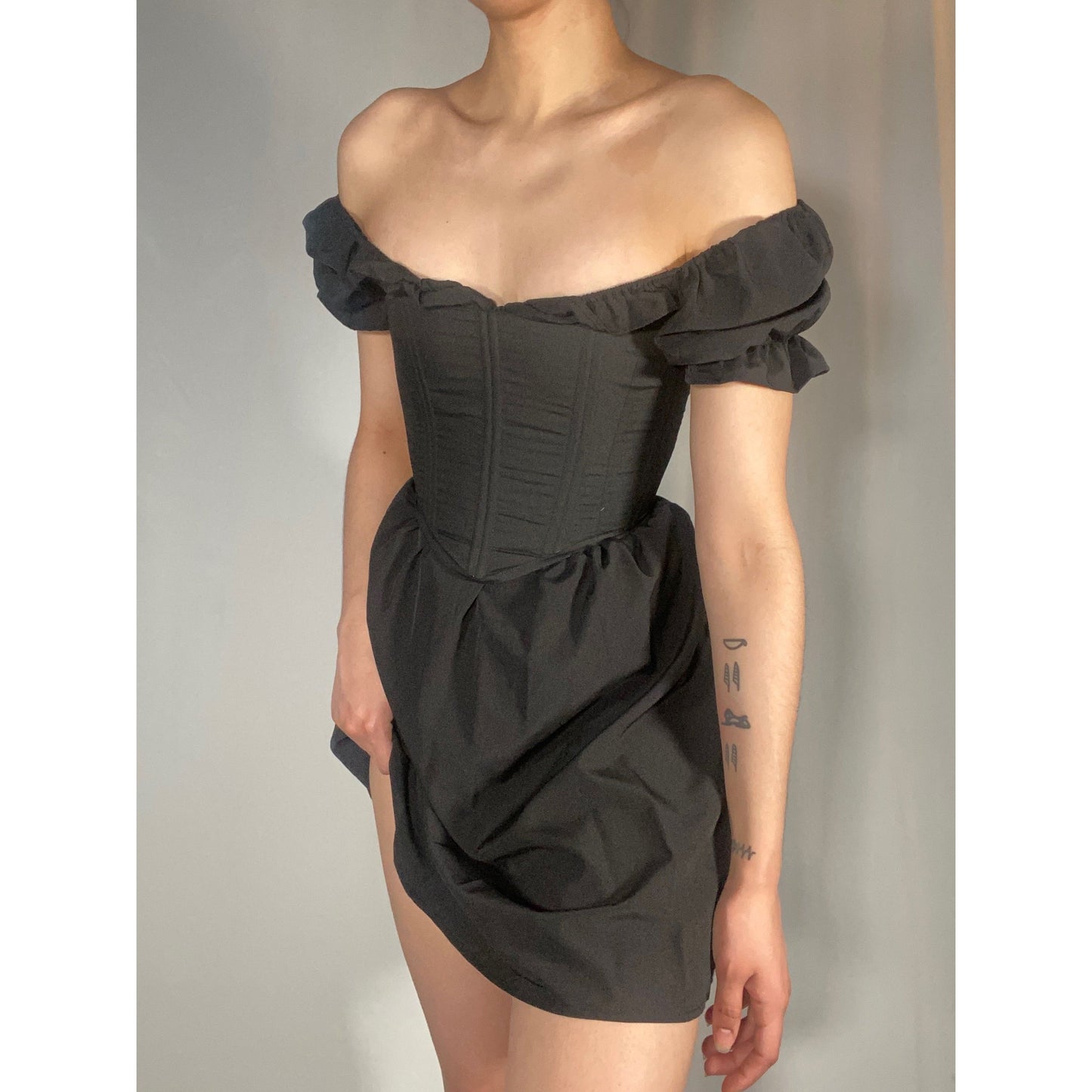 Black Strapless Corset