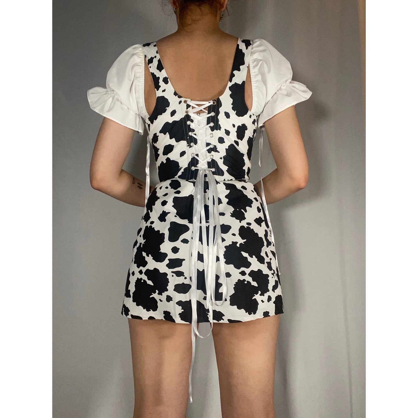 Cow Print Corset Belt Set