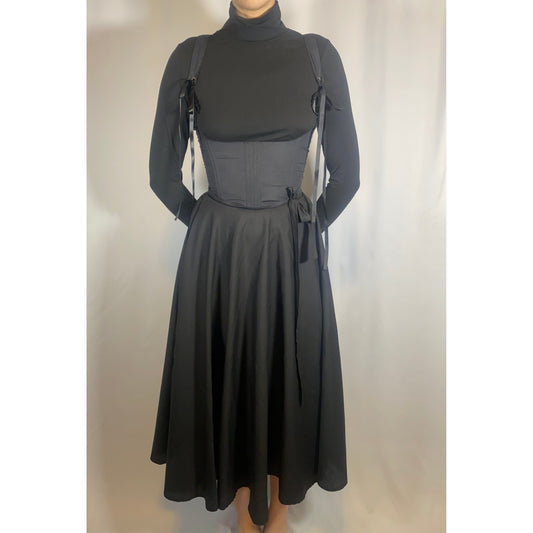 Black Underbust Corset Belt
