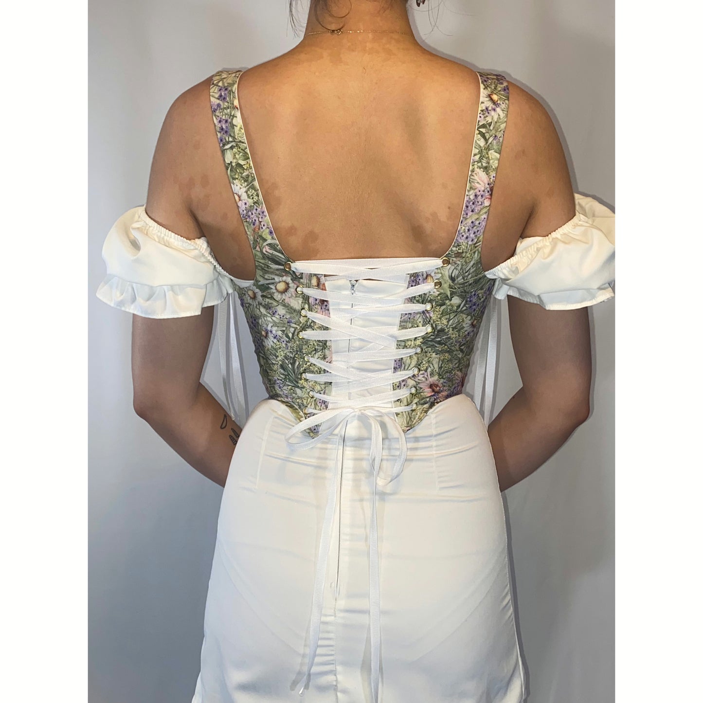 Sunny Day Floral Corset Belt – Handmade Colorful Fairy inspired Underbust Corset for Cottagecore & Festival Looks