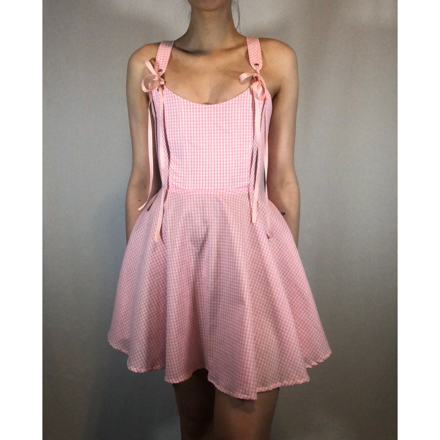 Pink GingHam Corset Dress