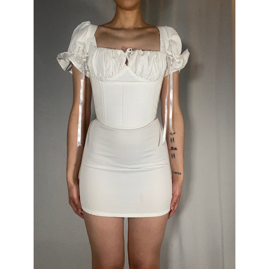 White Corset Belt