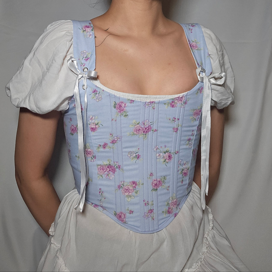 Blue Blossom Corset