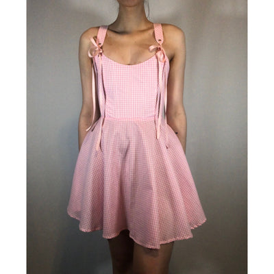 Pink GingHam Corset Dress