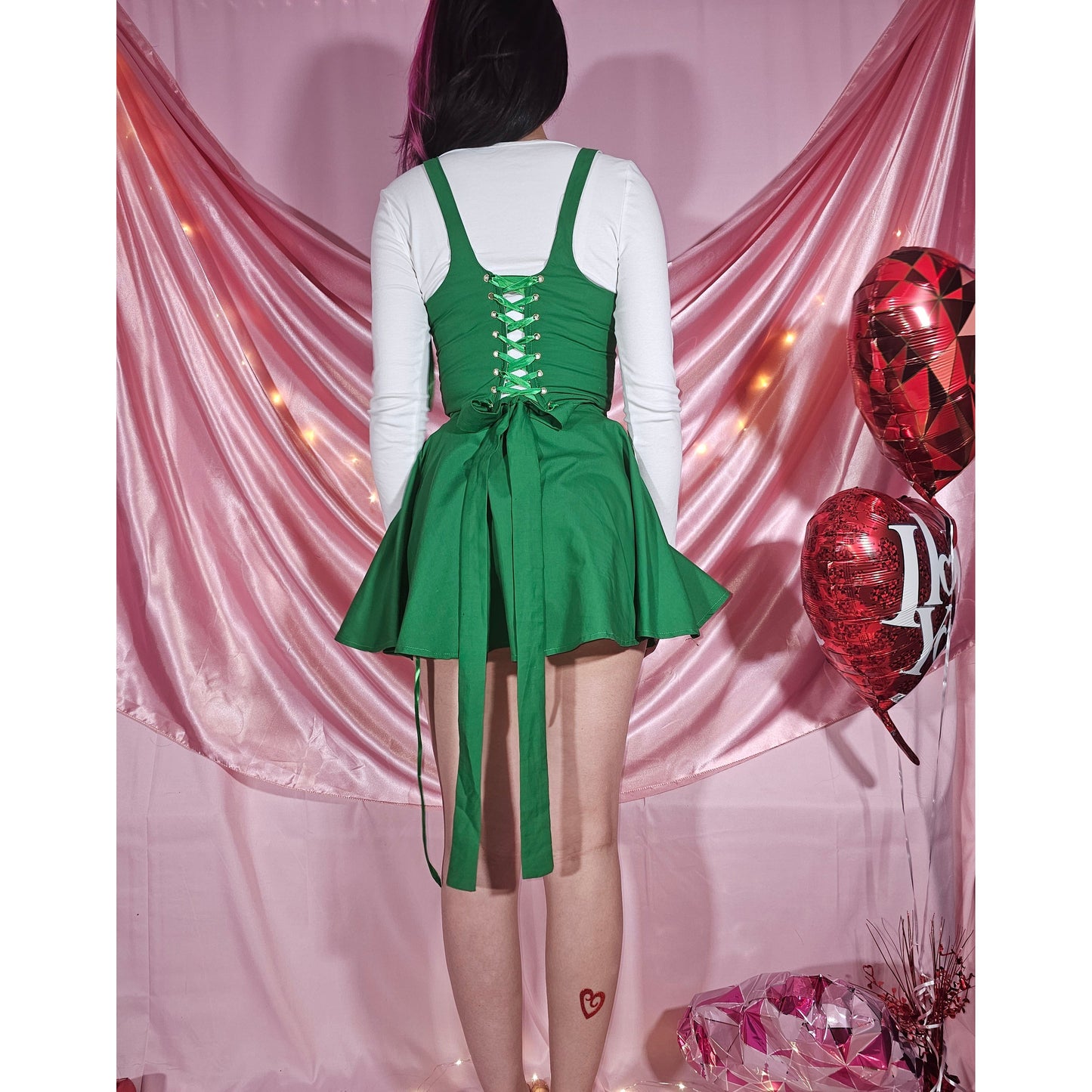 Green Corset Belt Set