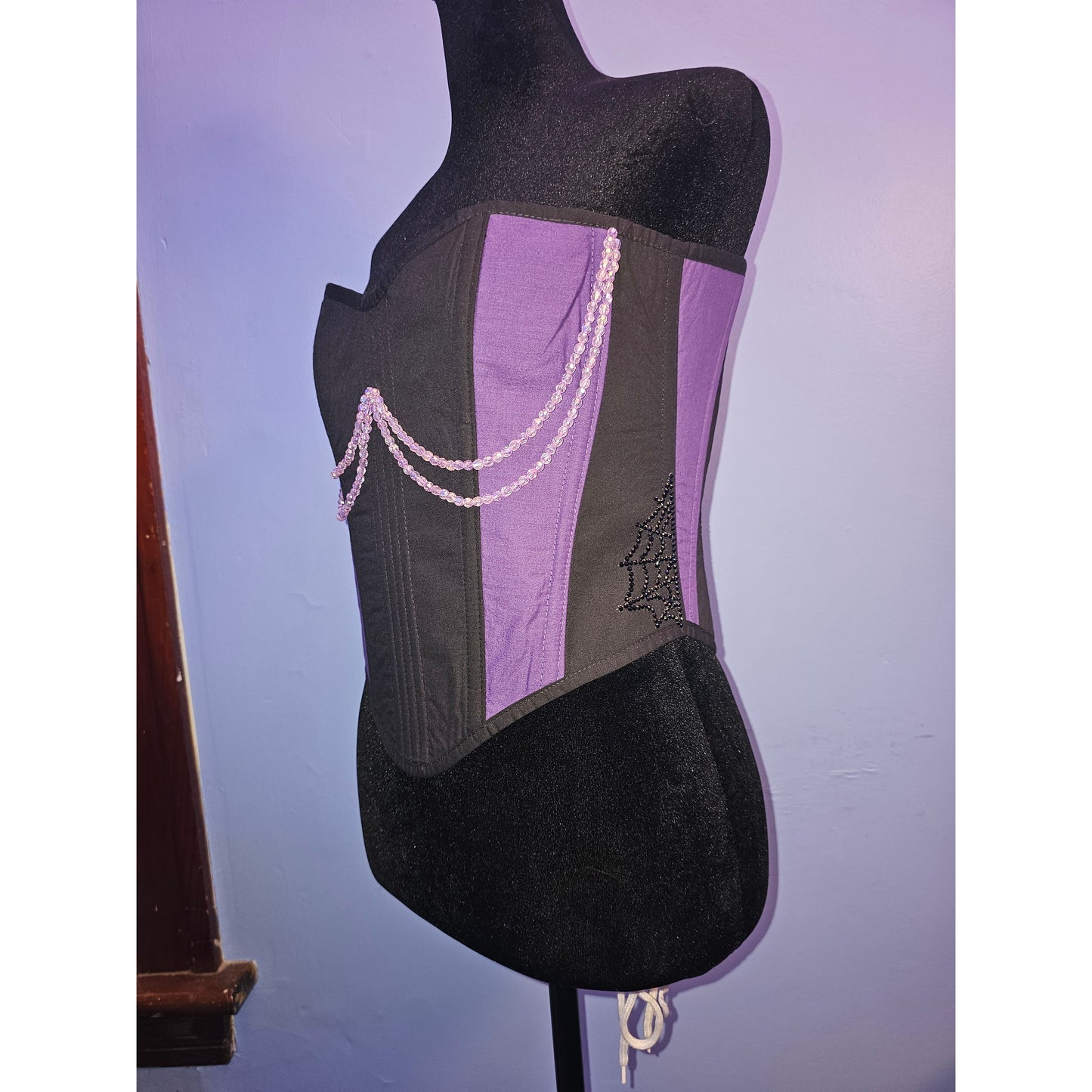 Wednesday Inspired Cropped Corset