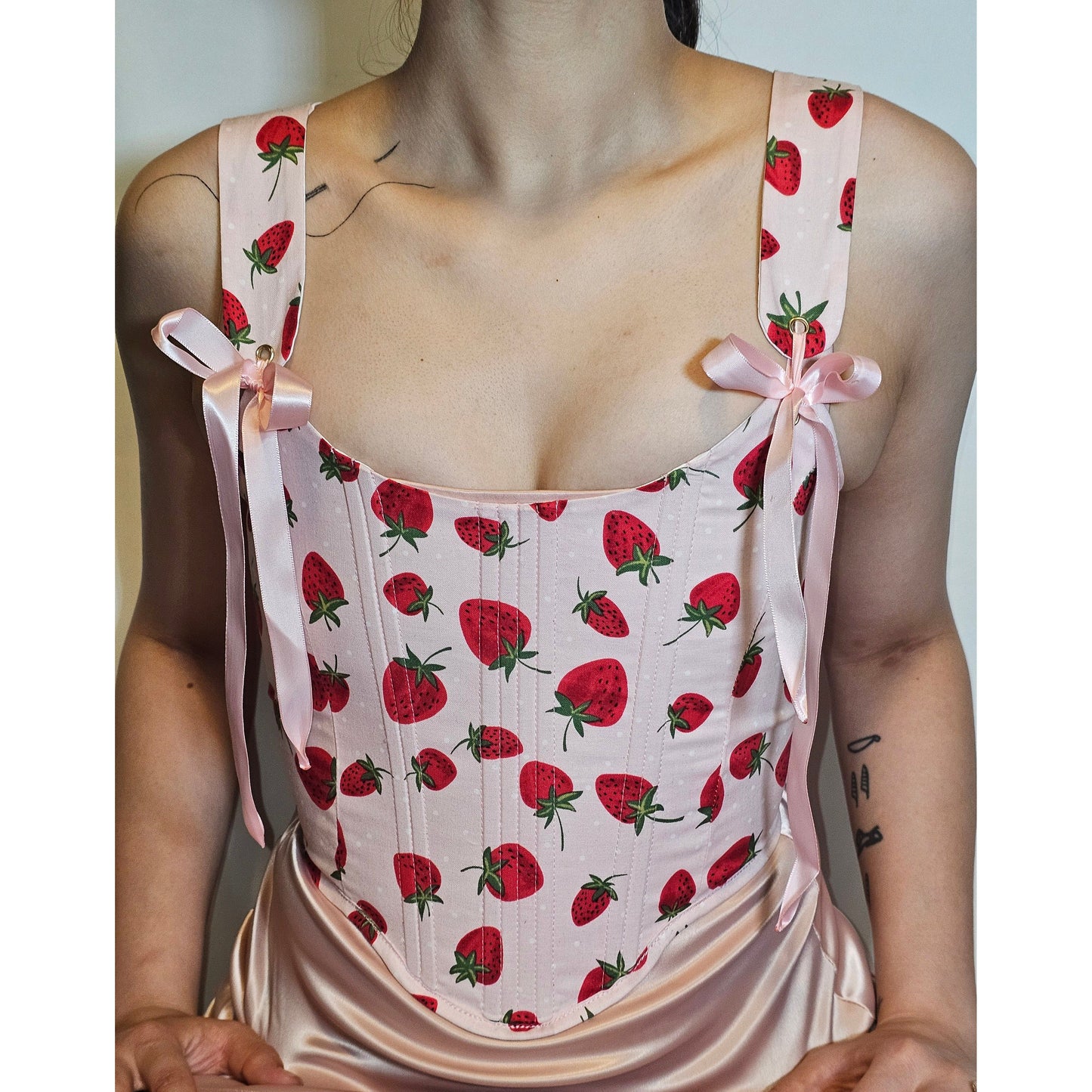 Pink Strawberries Corset