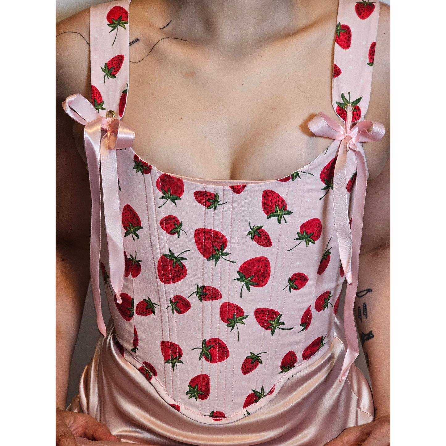 Pink Strawberries Corset