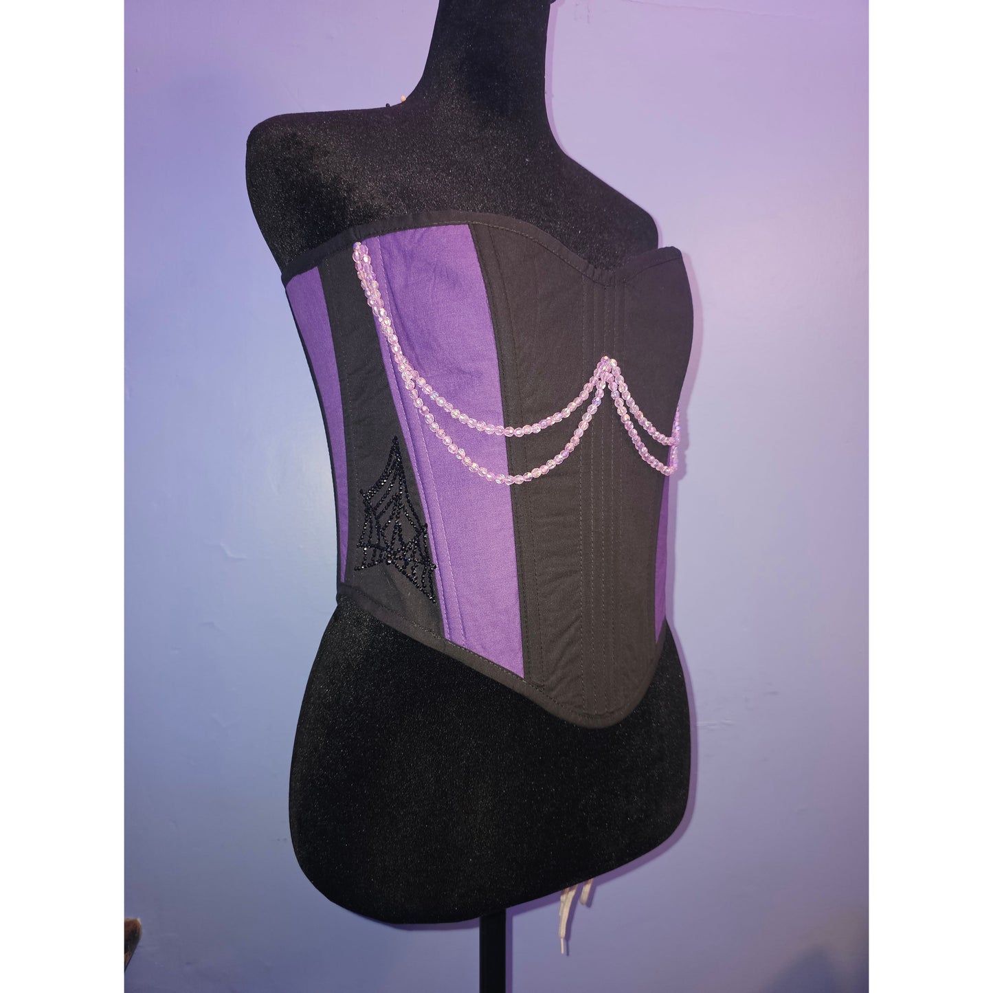 Wednesday Inspired Cropped Corset