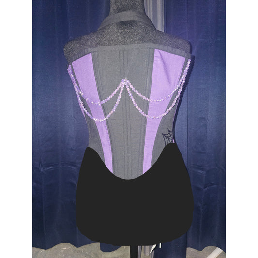 Wednesday Inspired Cropped Corset