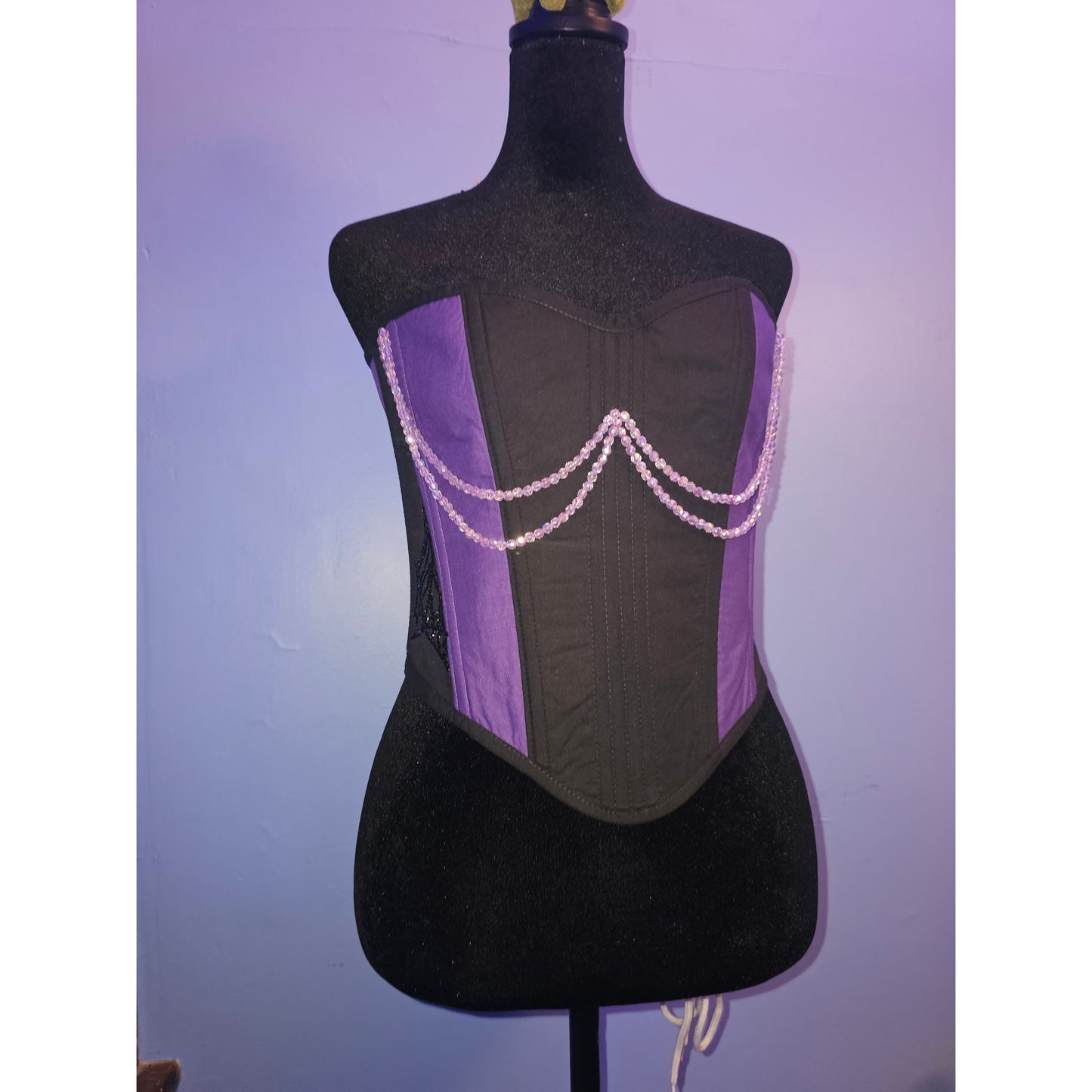 Wednesday Inspired Cropped Corset